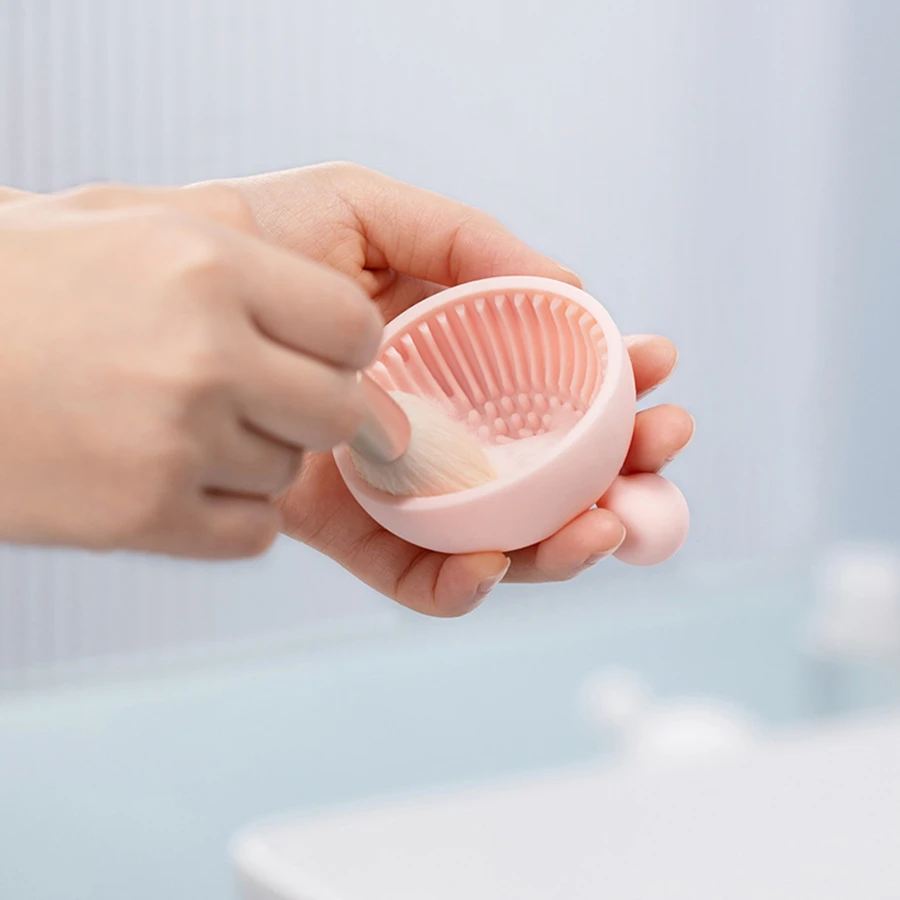 2021 новый дизайн, Маленький милый универсальный инструмент для макияжа, скребок, чаша, косметические кисти, очиститель, Силиконовые кисти для макияжа, очиститель