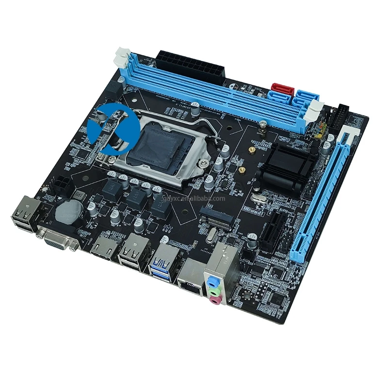 Hot Sale Wholesale Cheap B75 Motherboard Single LAN Mini-ATX DDR3 Desktop Computer Motherboard B75 For Gaming Case