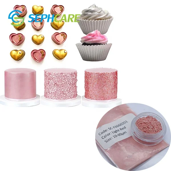 Private Label Food Additive Metallic Pigment Pearl Mica Gold Powder Edible Glitter for Cakes Drinks Food coloring