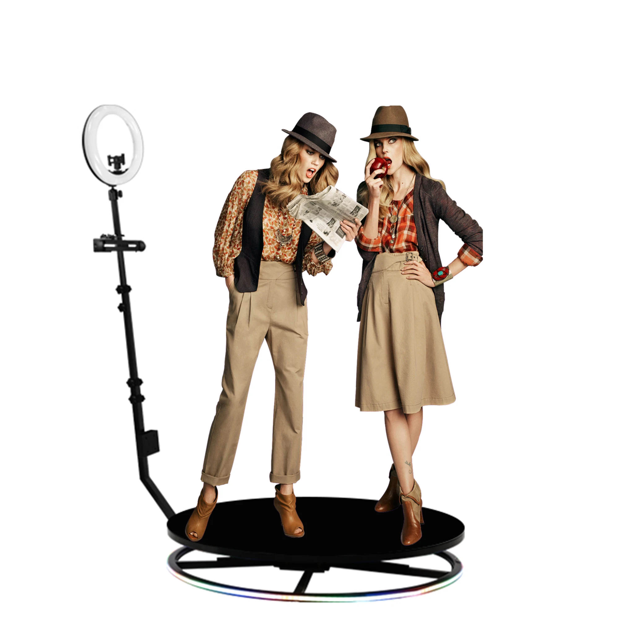 68cm Fast DHL Camera 360 Degree Photobooth Machine Video Spinner Led 360 Photo Booth Platforms Automatic Party Wedding Supplies