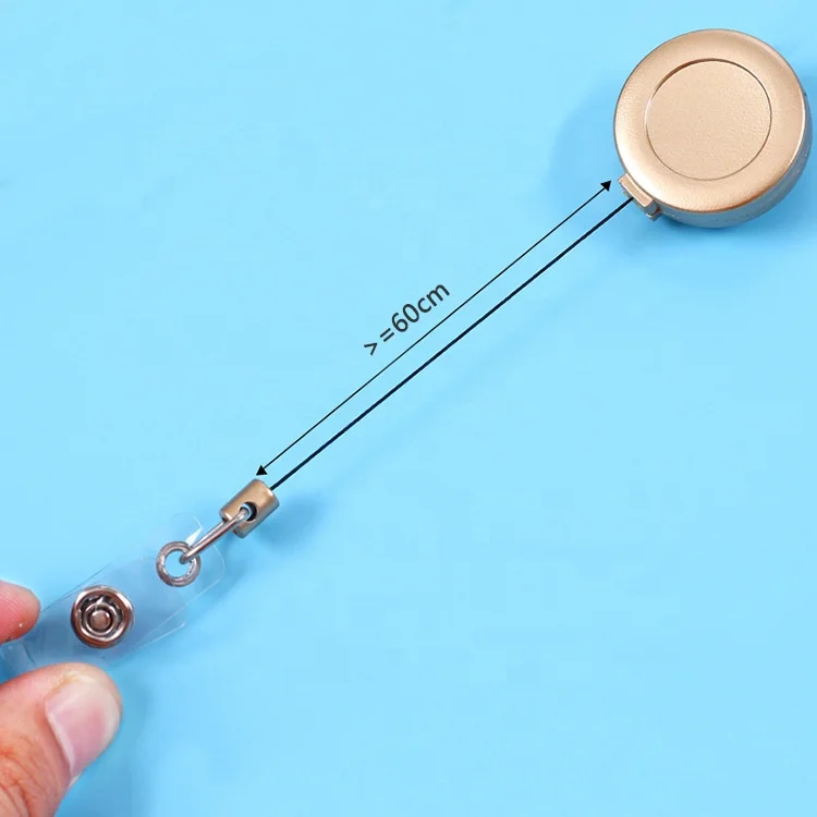 Custom Metal Like Spray Paint Plastic Retractable Badge Glitter Blank Medical Student Round Shaped Yoyo ID Card Holder Clip