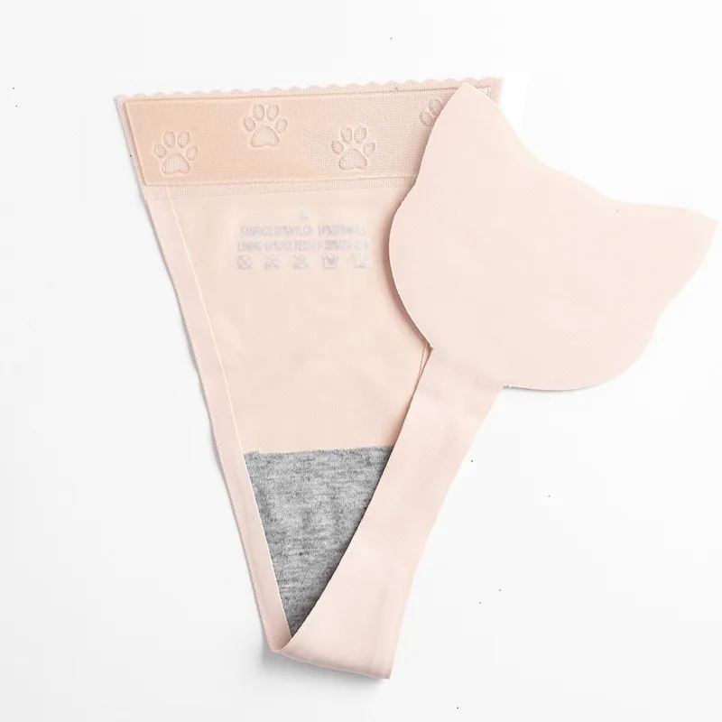 Invisible Women lace C-shape pants Sexy bio-adhesive seamless dress one-piece thongs and g string  for model catwalk show