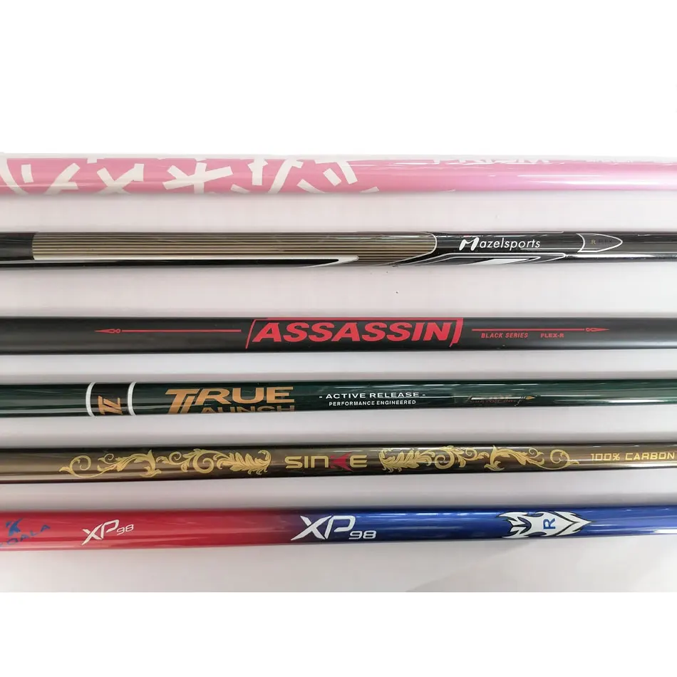 Wholesale Cheap Flex R 100% Graphite printing logo carbon fiber Golf Iron driver head clubs Shafts