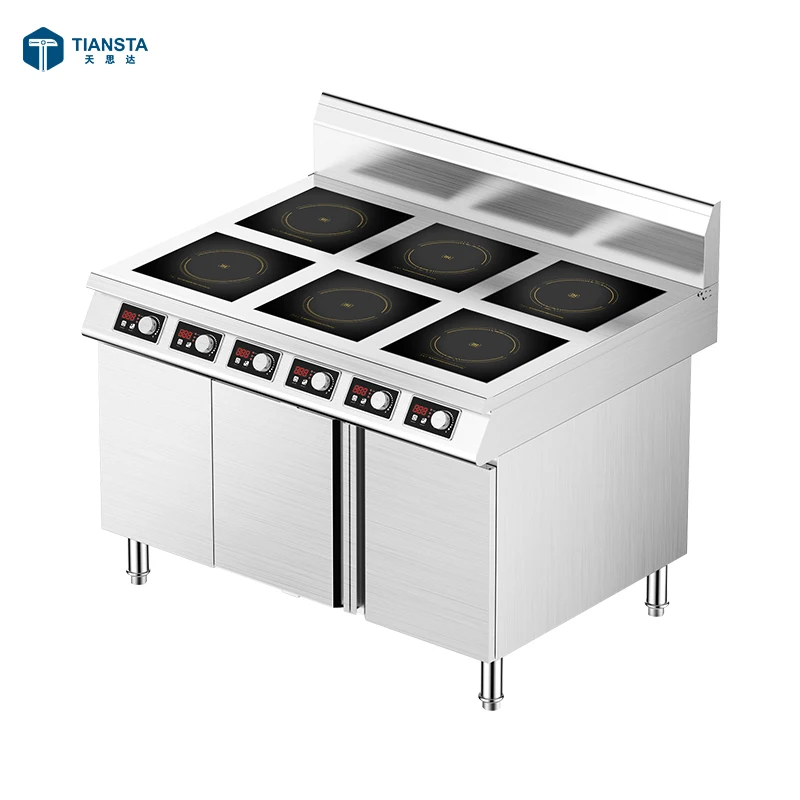 6 Burner Built In Hob Industrial Stainless Steel  Cooktop Commercial Electric Induction Stove Cooking Range Cookers