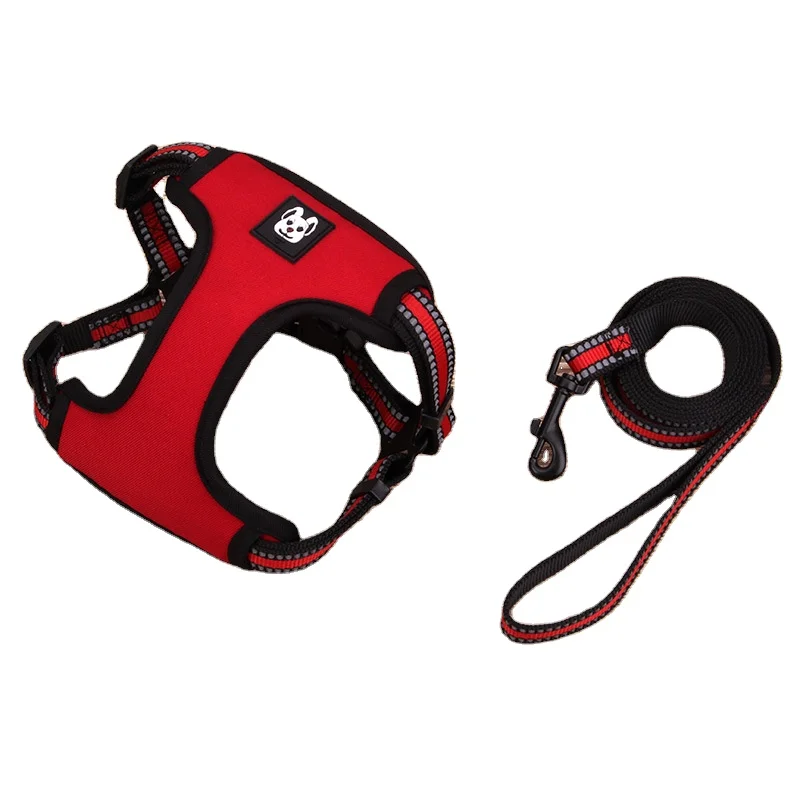 Orange Plaid Low Price Cute Highly Reflective Pet Clothes With  Harness Breathable Cooling Mesh Adjustable Dog Vest