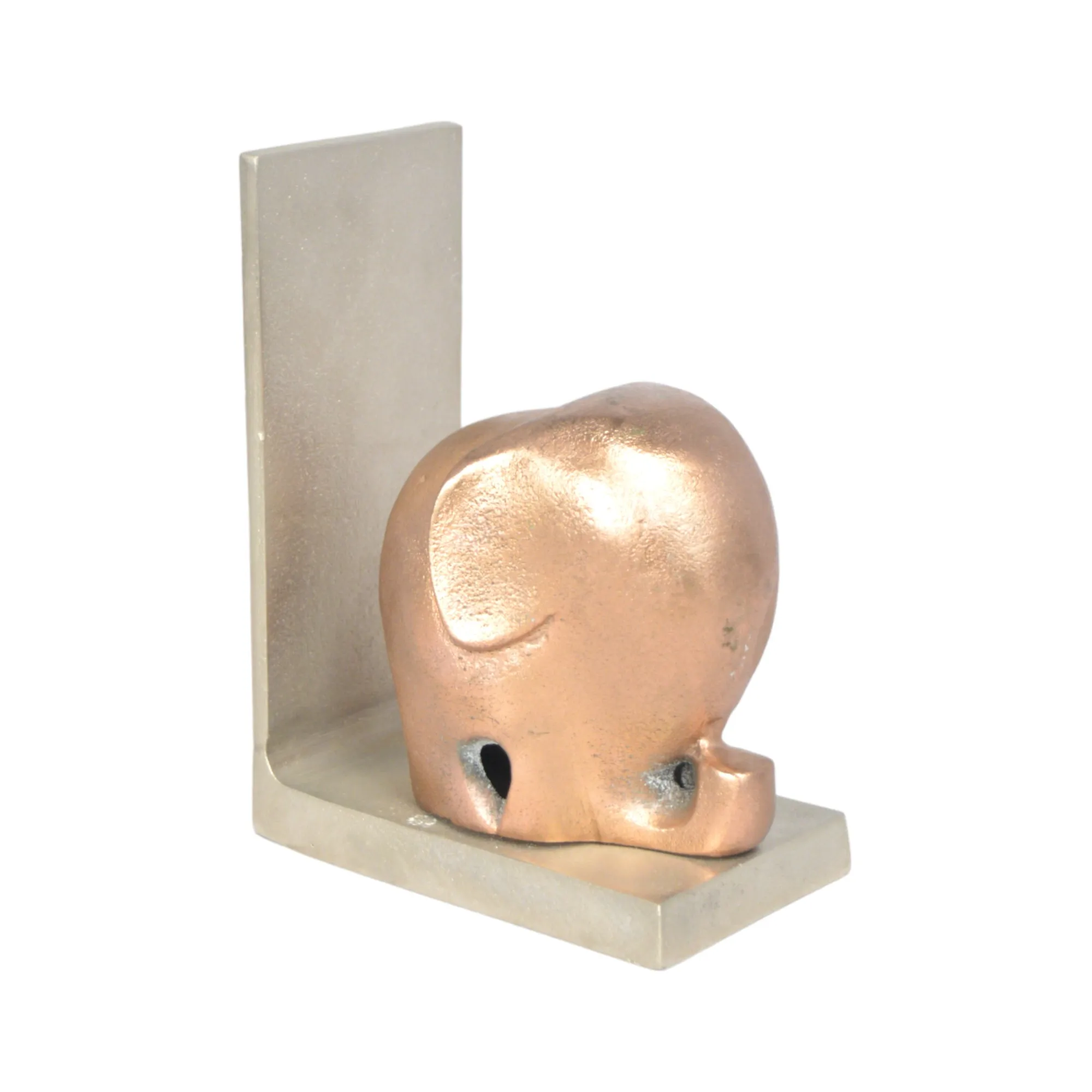 High Quality Custom Metal Aluminum Book Ends With Elephant Shape Home Office Library Decorative Book Stand Metal Bookends