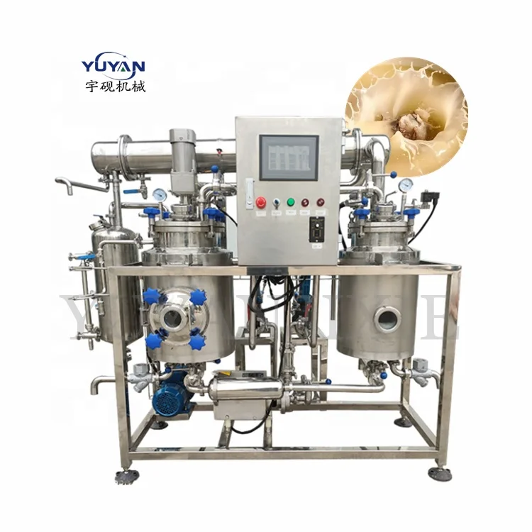 100Lextraction machine and concentration plant 200L  Chinese herb solvent extraction and concentration unit