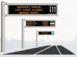 
Variable message sign and Parking guidance information sign 