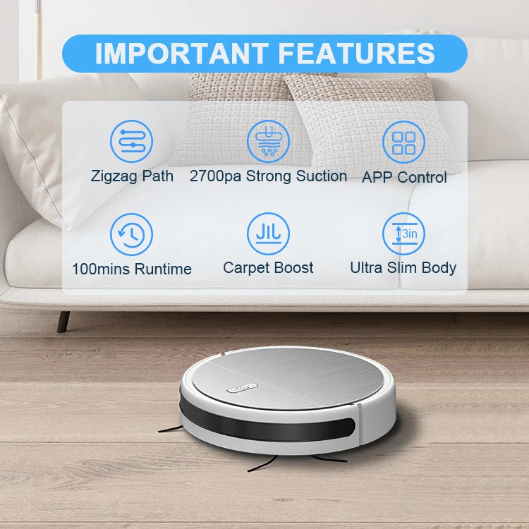 wifi APP control commercial automatic wet steam electric cleaner vacuum mop robot with water tank