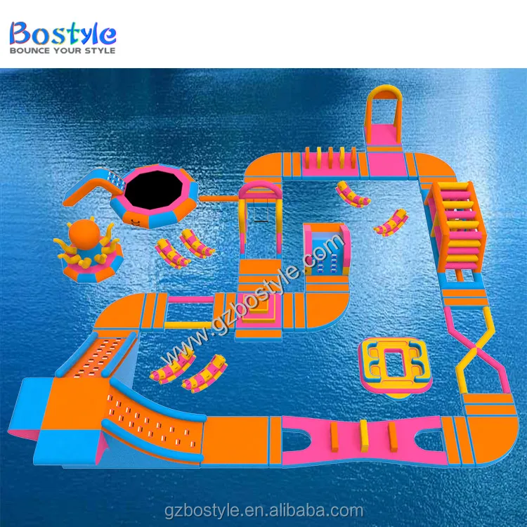China Factory Inflatable sea Aqua Water Amusement Park with Obstacle Course For Lake