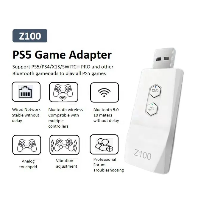 CoovElite Z100 Wireless Adapter Converter support ps5 ps4 switch pro xsx/x1s elite series 2 ps5 games adapter for double playing