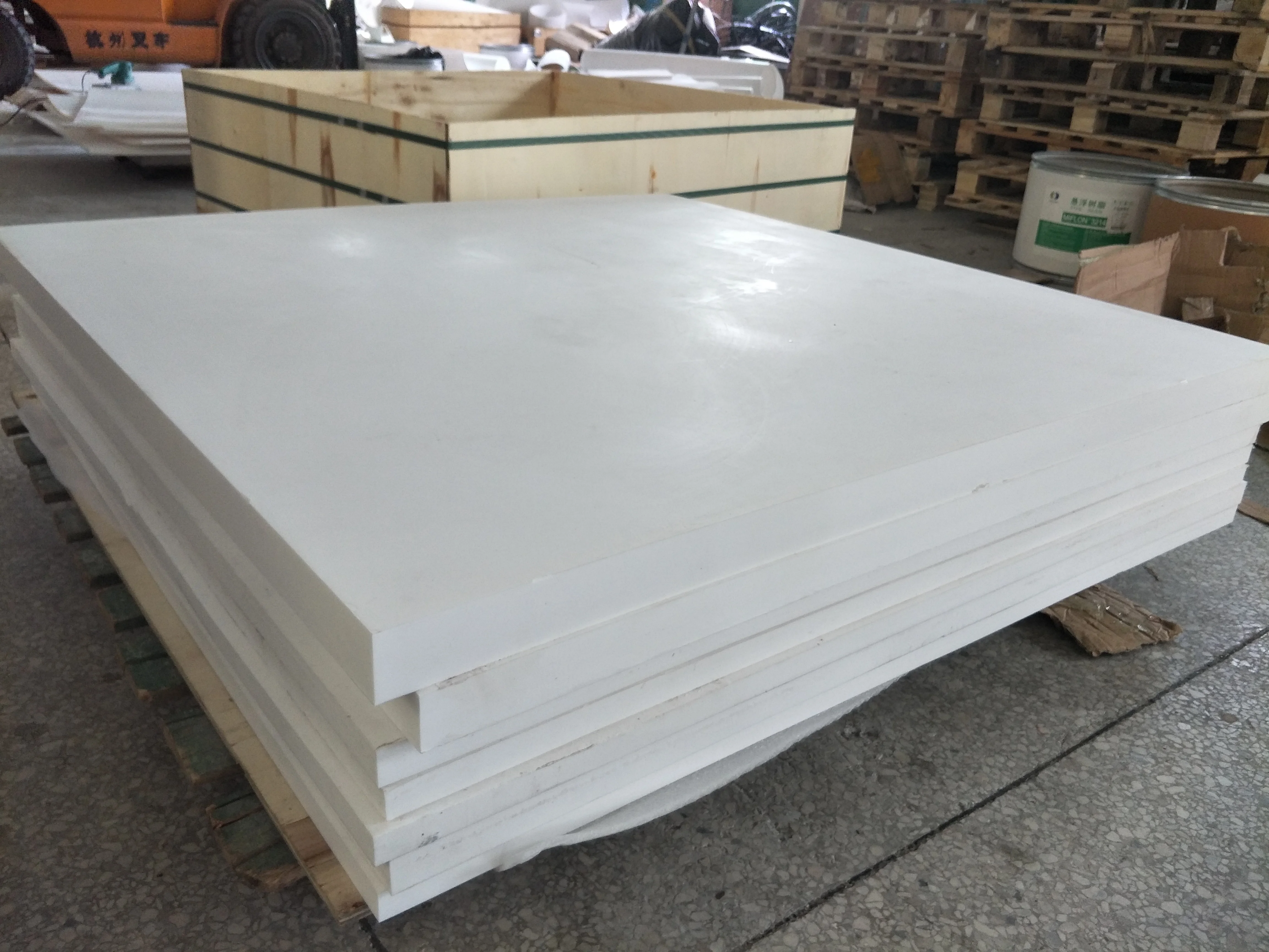 OEM PTFE plastic 50%+50% Recycled PTFE plastic sheets customized recycled ptfe extrusion plates boards