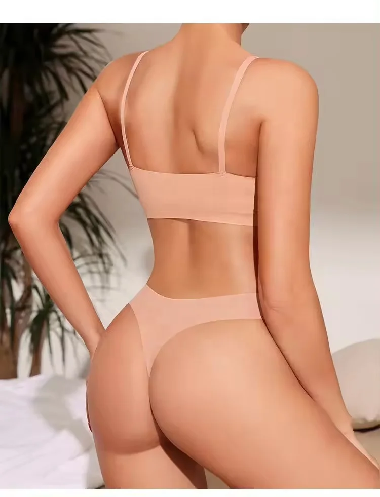 Black G String Polyamide Seamless Panties For Women Ice Silk No Show Thong Underwear Girls Best Bra And Panties Sets