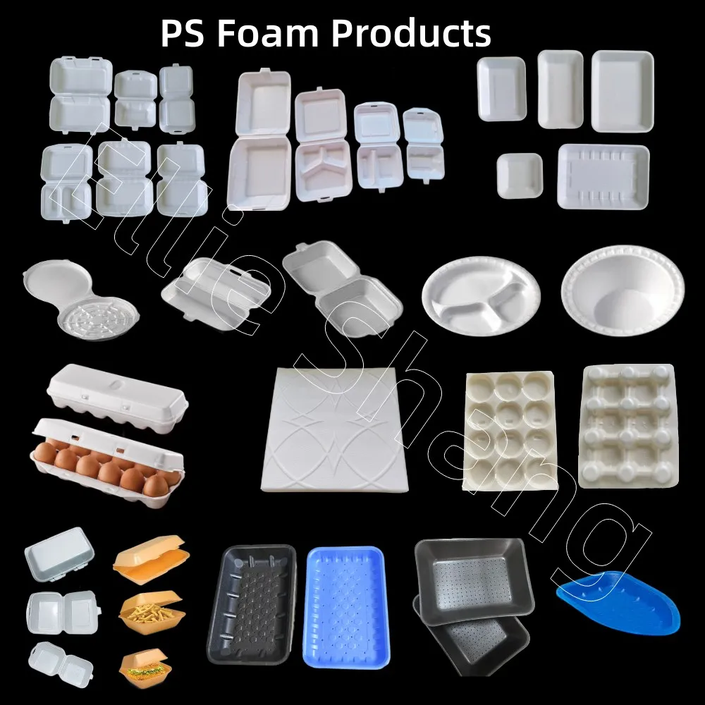 automatic PS Styrofoam lunch box production line disposable plate equipment