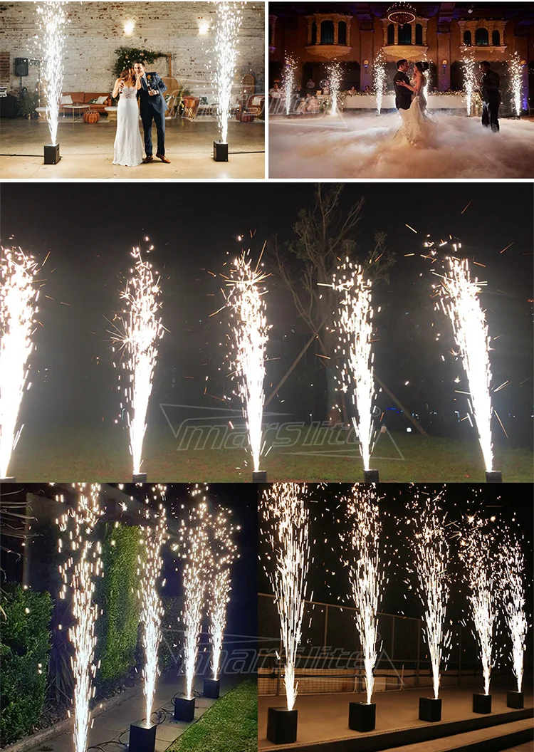 4PCS 600w Cold Spark Machine With Case Cold Fireworks Machine Wedding Birthday Cold Spark Machine