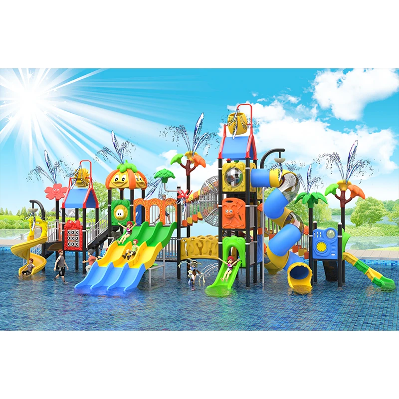 Commercial Water Theme Park Equipment Aqua Play Amusement Adult Swimming Pool Game Children Pool Design Fiberglass Slide