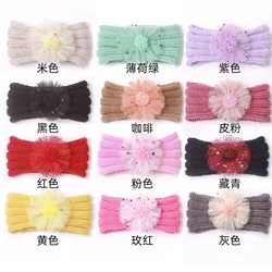 Nylon Baby Head Bow Hairbands Hair Bow Elastics Head Bands Hair Accessories for Baby Girls Newborn Infant Toddlers Kids