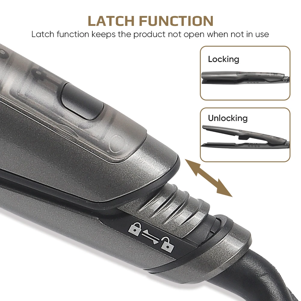 New Design  Professional  Flat Iron Ceramic Coating Steam Hair Straightener Hair Steam  Hair Straightener