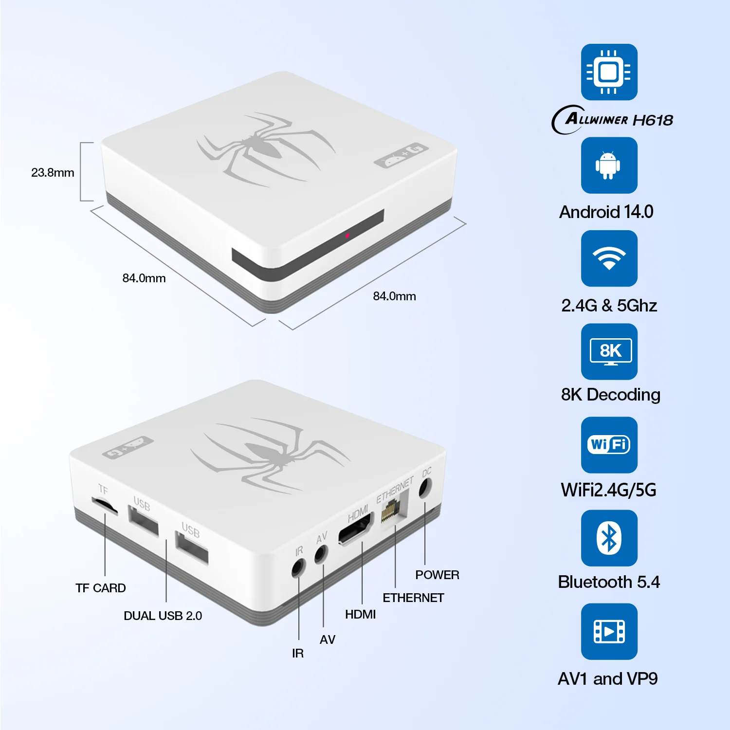 G7 проигрыватель видеоигр 64 ГБ allwinner h618 android 14 двойная система 4k TV box 20000 + Ретро игры беспроводные геймпады игровая консоль