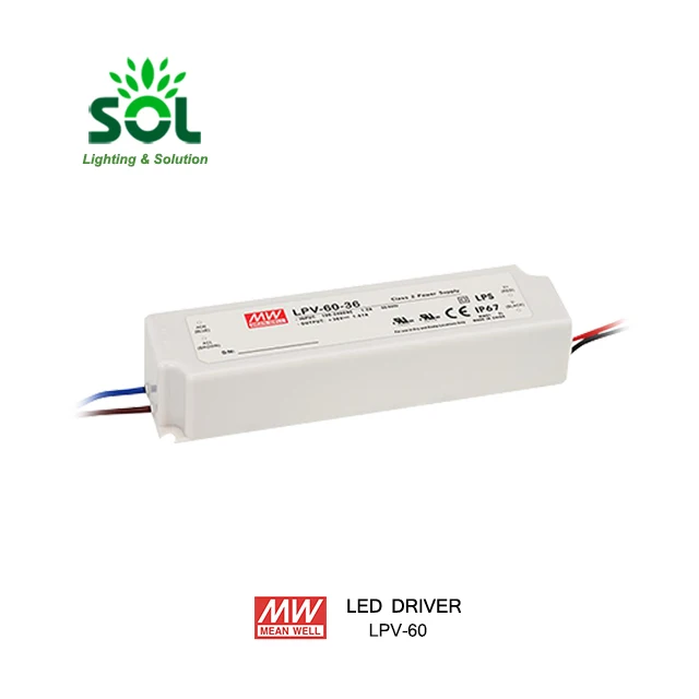 Meanwell LPV-60-24 постоянное напряжение 60 Вт 24 водостойкый LED светодиодный