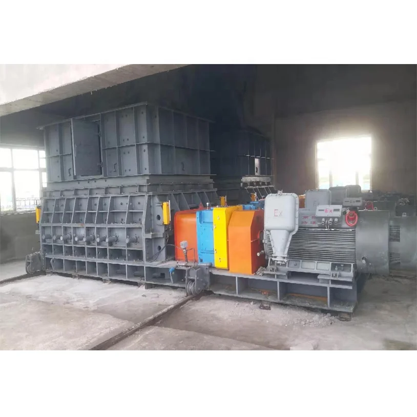 High capacity twin shaft coal mineral sizer coal crusher machine