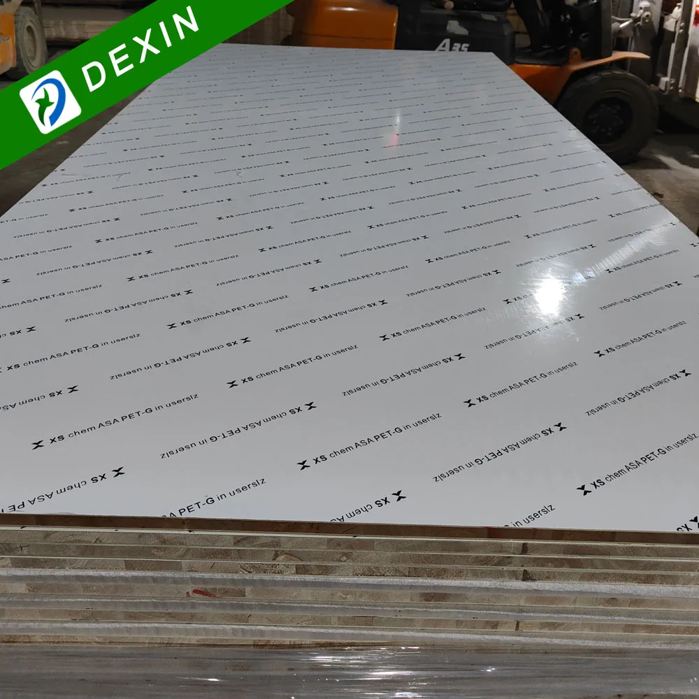 Eco Friendly 1220x2440mmx18mm High Gloss PET Block Board for Cabinet Door