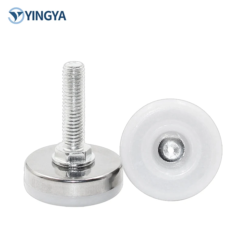 35mm Plastic Furniture Legs with M8 x 25mm Thread Screw Adjustable Glide Leveling Foot