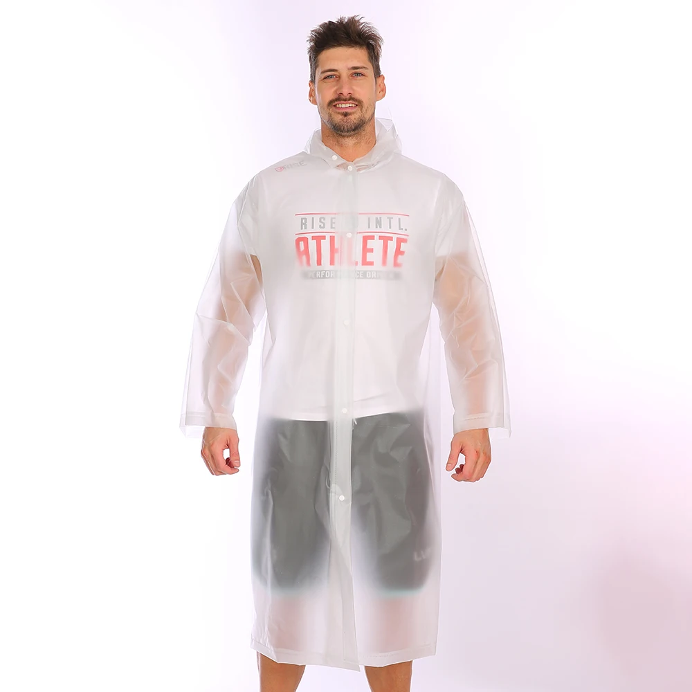 Fashion Women Men Transparent Fabric Poncho Portable Light Raincoat Not Disposable Rain Coat For Adult Tour Pvc Raincoat