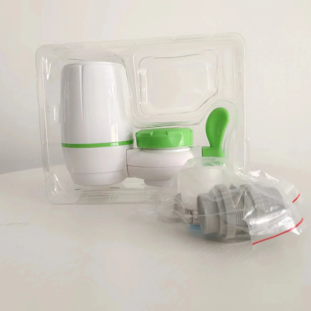 Exquisite visual kitchen faucet water purifier, mini tap water filter with ceramic carbon filter cartridge