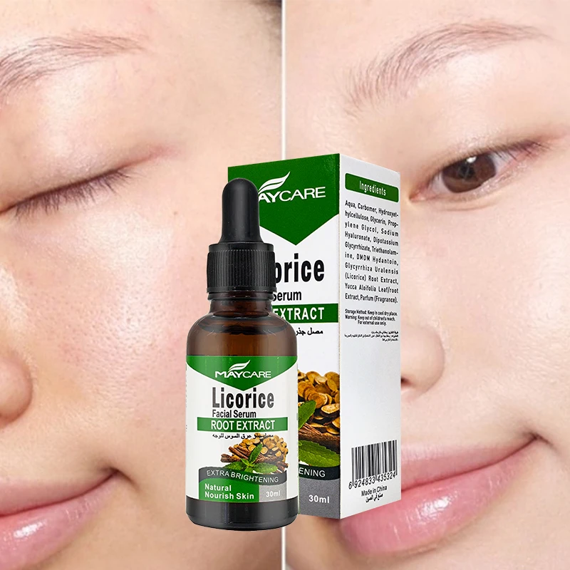 30ML Personal LOGO Free custom Licorice Serum Whitening Vitamin C Face Serum