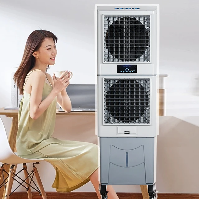 vankool double fans cooler remote room air cooler air aluminium industrial air cooler fan