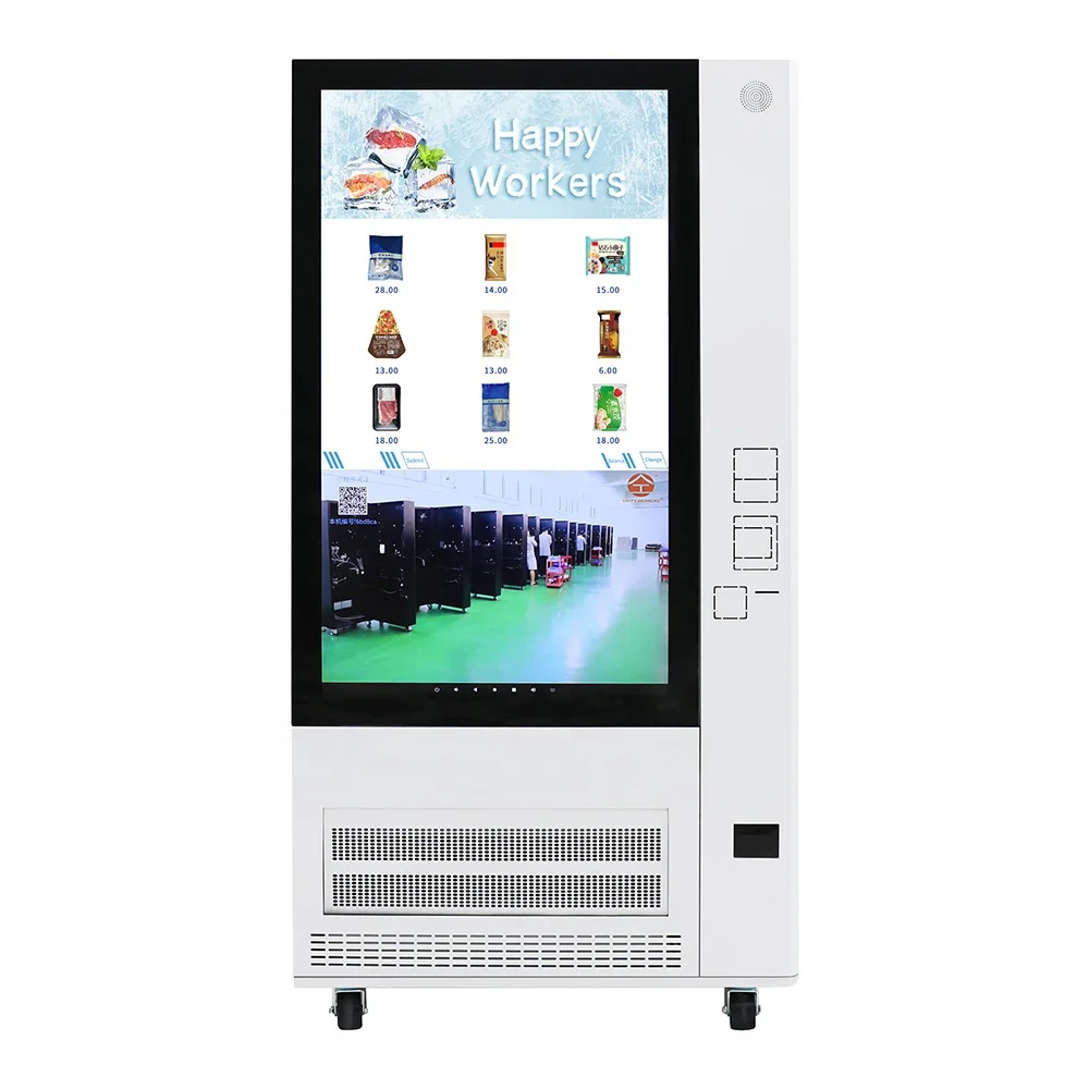 New Release Smart Fridge Frozen Food Vending Machine Fully Automatic with Quick Defrosting System