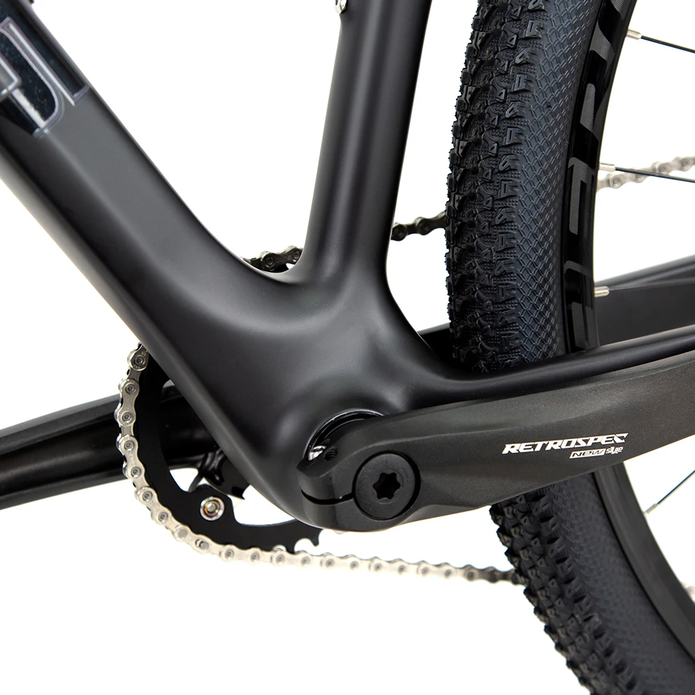 M6 complete carbon fiber mountain bike with thru axle carbon rigid fork deore 12 speed hydraulic disc brake 29er carbon mtb bike