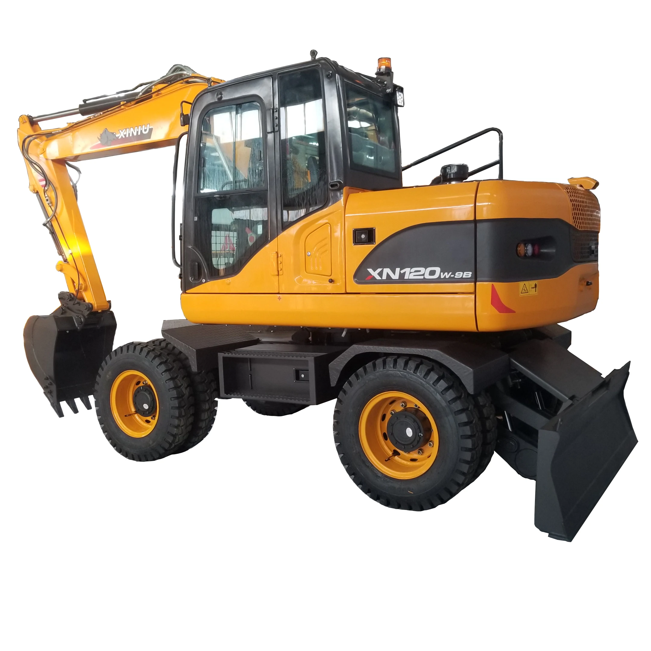 Rhinoceros XN120 mouldking bucket wheel excavator wheel excavator mini 10 ton wheel excavator machine