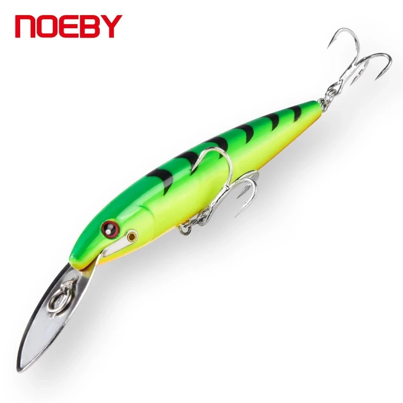 NOEBY NBL9904 130/185/225mm Steel Lip Wobbers Trolling Saltwater Artificial Sea Fishing Lures