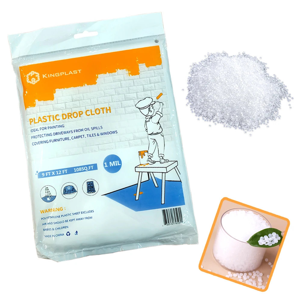 Wholesale polyethylene dust sheet plastic Cover Bags Plastic Drop Cloth Protector poly Dust Cover sheeting