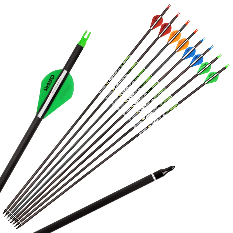 Wholesale LWANO ARCHERY 31 Inch 300 Spine Archery Arrows Carbon Shafts Nock Arrow Head Professional Bow & Arrow Hunting