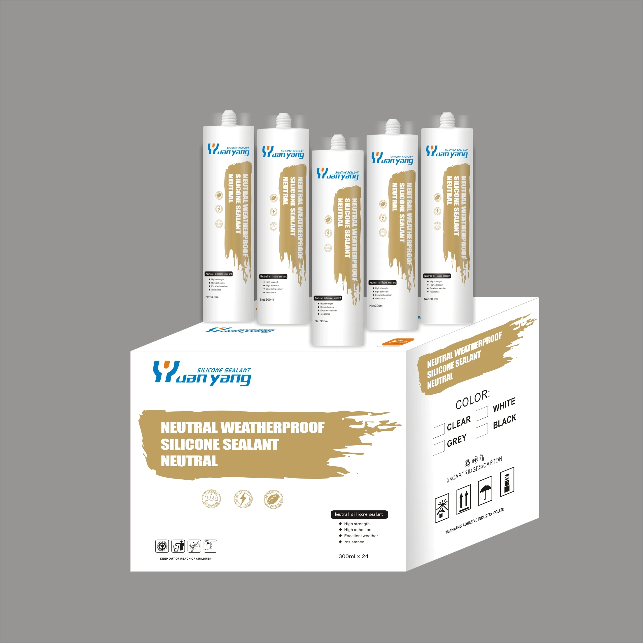 Hot sale factory price caulking Sealant fireproof transparent silicone sealant