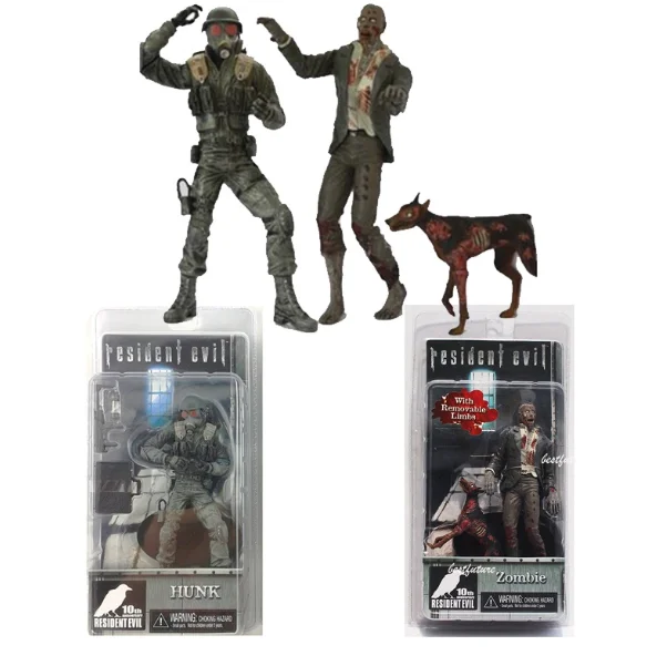Neca Resident Evil Statue 10th Anniversary Hunk and Zombie Action Figure toys
