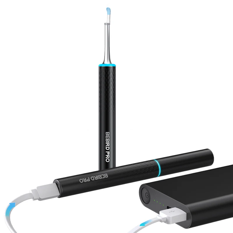 [US Only Limited Promotion][White] P30 smart visual ear wax removal cleaner set with HD waterproof camera kit with a free gift