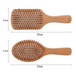OEM Натуральный экологичный Квадратный Бамбуковый деревянный лопастной массажный шампунь для кожи головы раскладная щетка для волос бамбуковая щетка для волос с фирменным логотипом