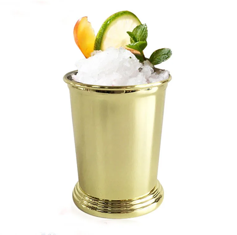 350ml Metal Cocktail Beer Drinking Glass Stainless Steel Classic Beaded Trim Border Moscow Mule Mint Julep Cup
