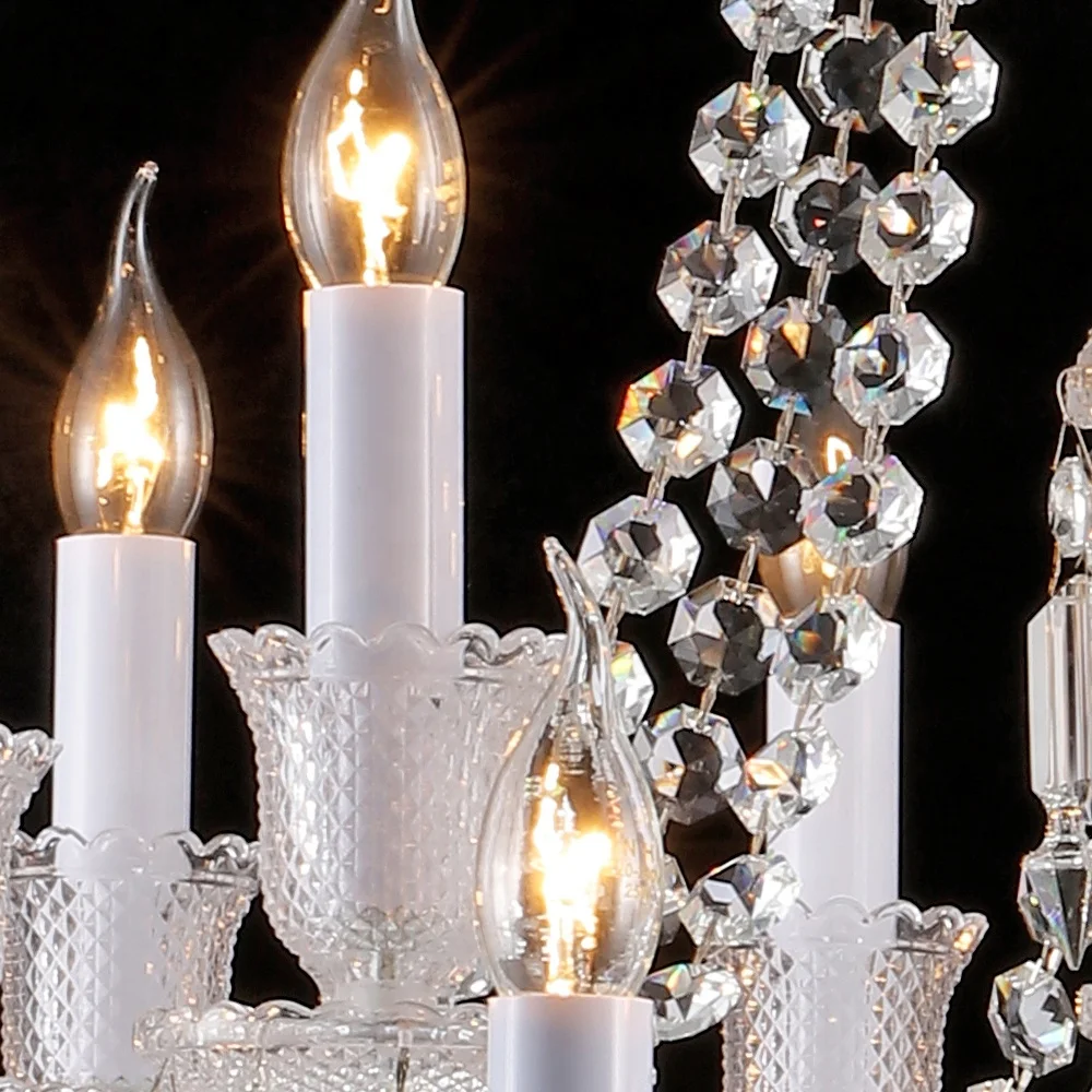 European style large crystal chandelier decoration wedding chandelier crystal luxury glass arm chandelier