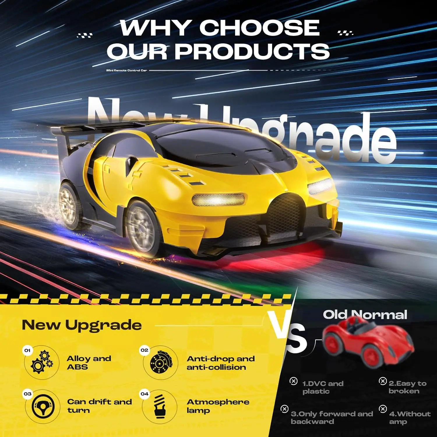 New Arrival 1:64 Mini Racing Cars Toys Diecast Car Remote Control Car