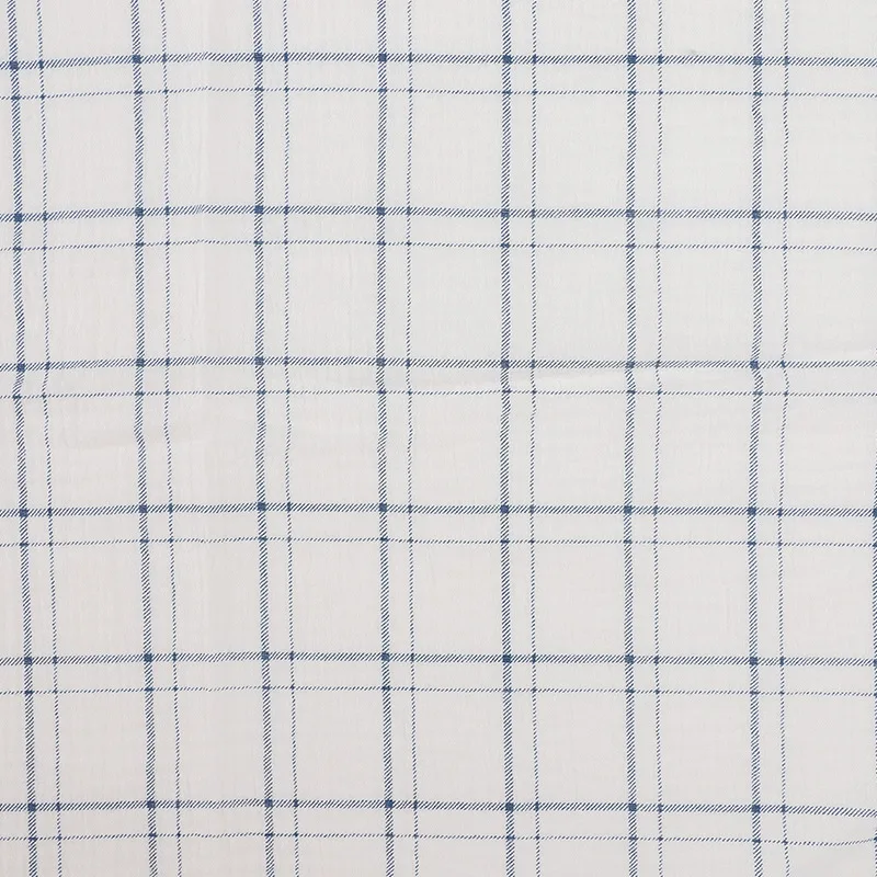 
Plaid Printed Cotton Crepe Fabric for Patchwork Breathable Double Gauze Cotton Seersucker Fabric for DIY Sewing Baby Cloth Mask 