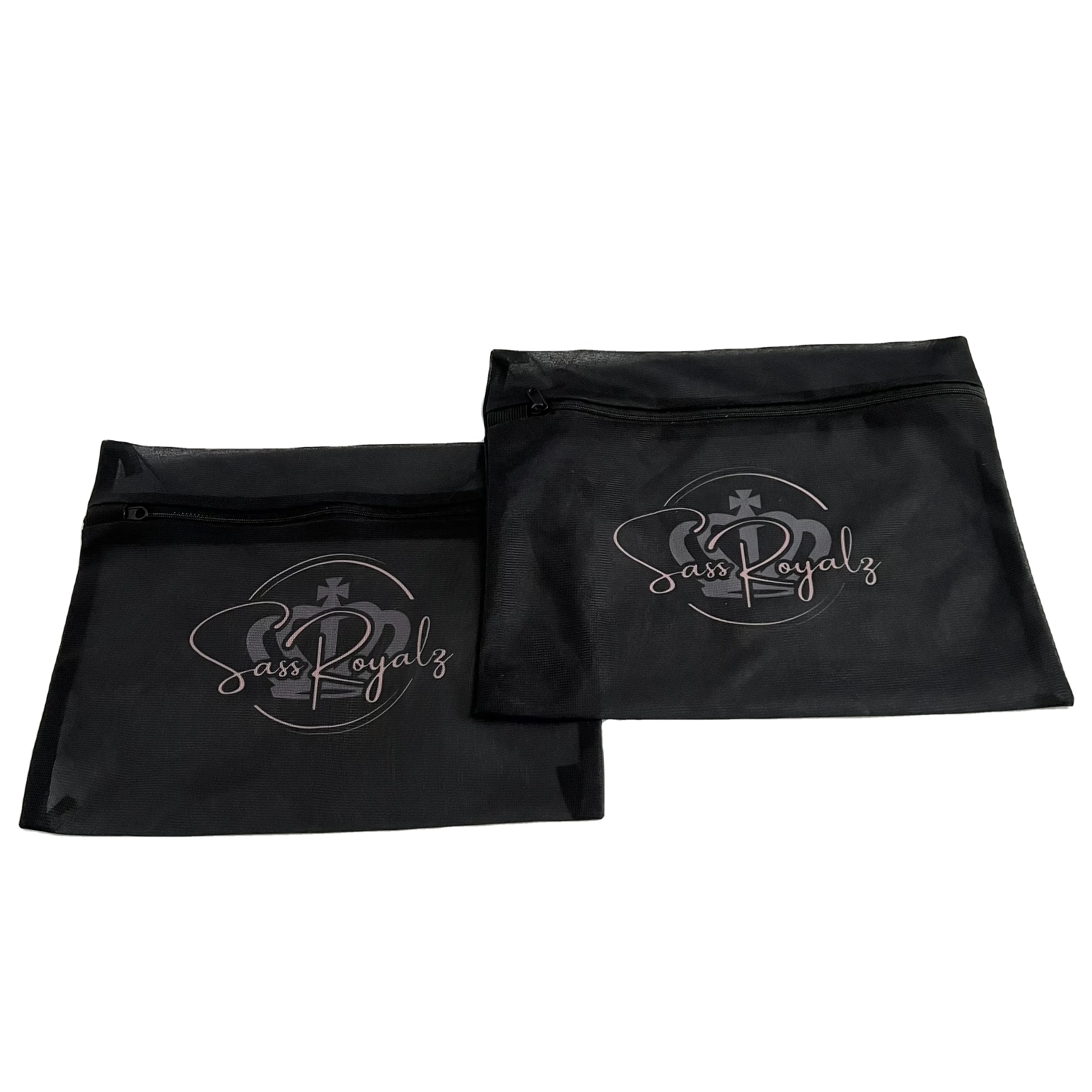 easy to carry reusable delicate custom logo black fine mesh launder bag ,laundry wash bag with zipper