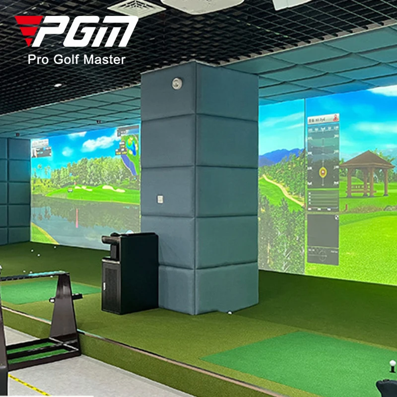 PGM P6 симулятор гольфа MNQ003 домашний виртуальный Крытый 3d гольф-Бей полный набор для вождения экран проектор