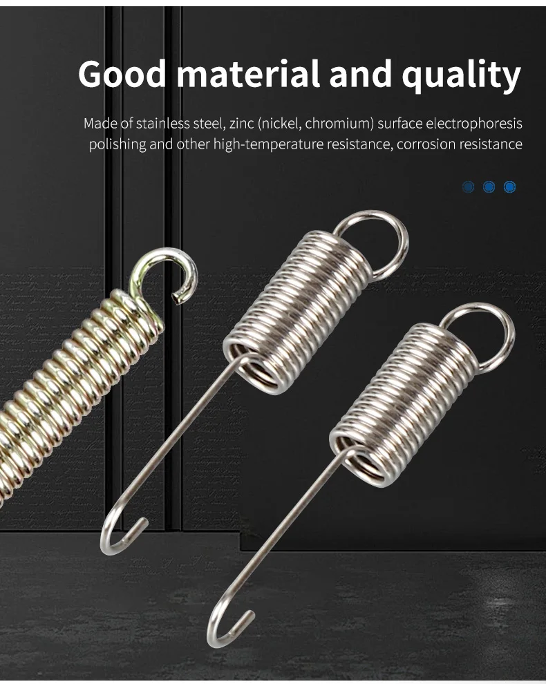 Zhejiang durable clamp spring stainless steel special-shaped hook spring electronic switch pull ring spring custom