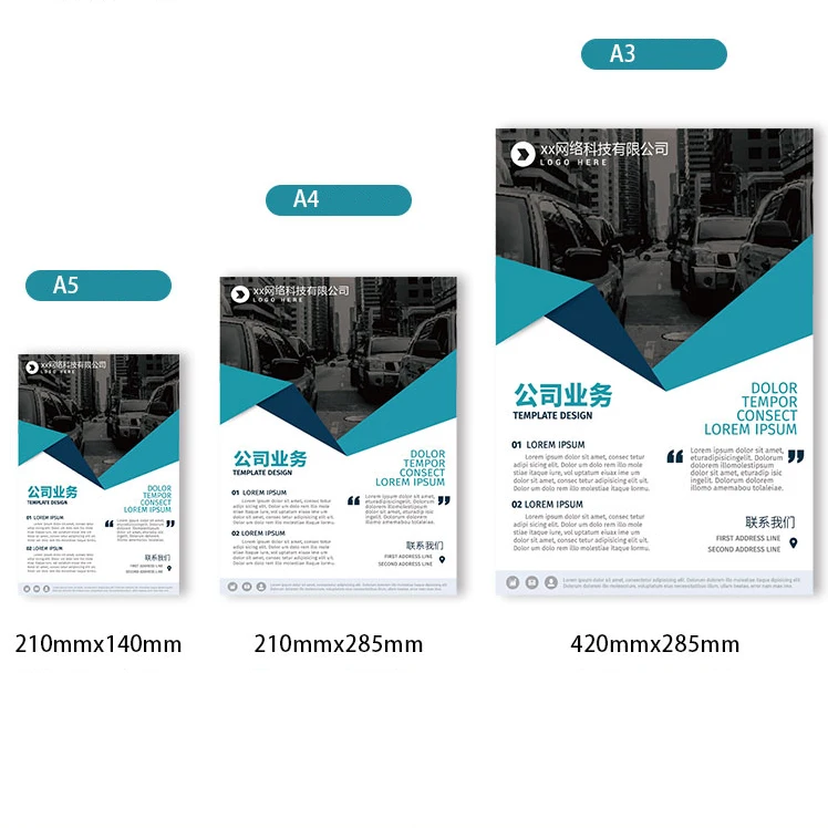 Custom Printed Business Paper A4 A3 Flyers Printing Brochures Service In Cheap Price