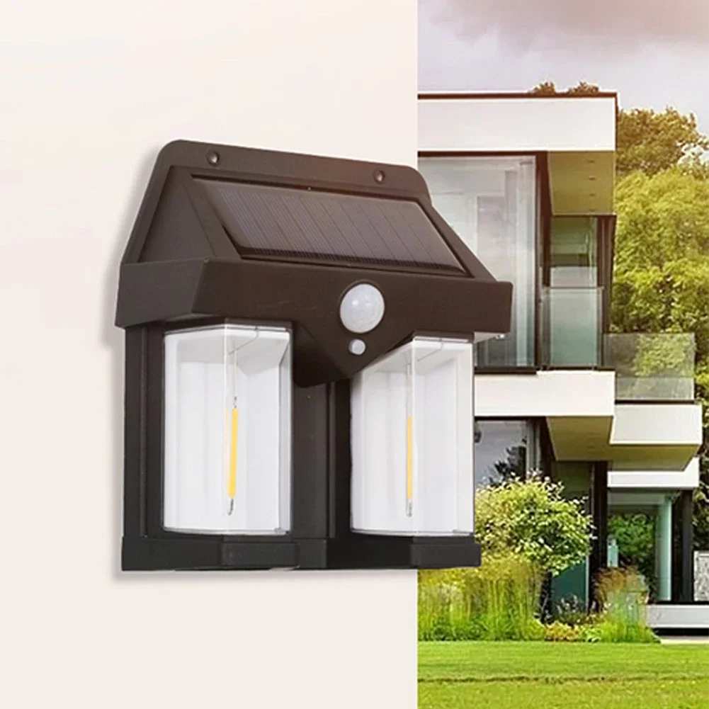 3 Modes 1200mAH Security Solar Wall Lights Outdoor Solar Lamp PIR Motion Sensor Solar Powered Sunlight Street Light for Garden